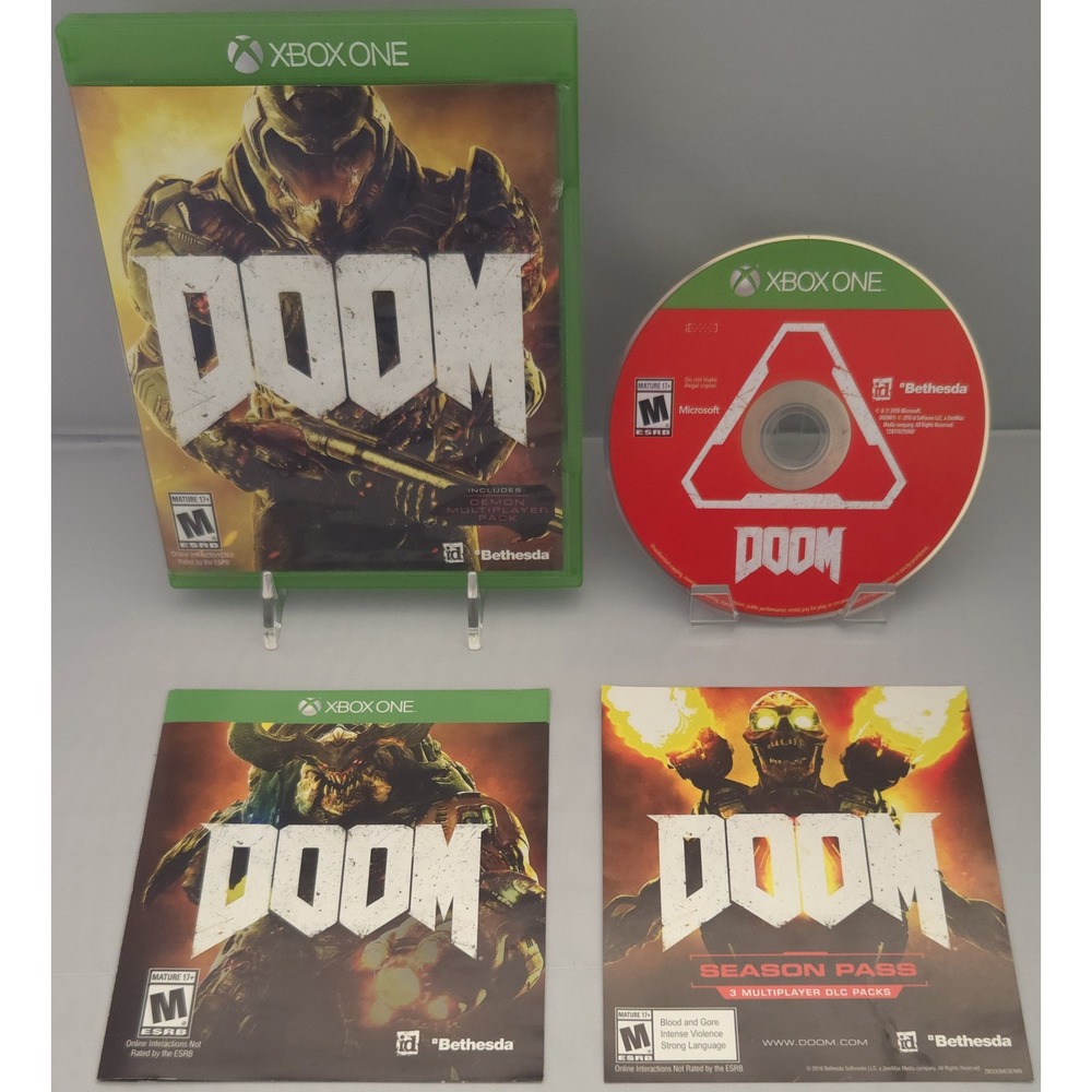 DOOM -‎ Xbox One - Bethesda - Complete in Box CIB - Tested & Working